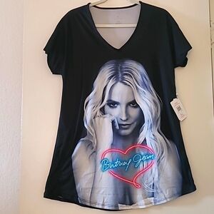 Britney Spears Nightshirt, Black, Size L.